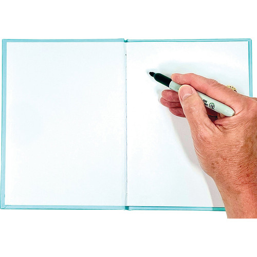 Ashley Hardcover Blank Book - 28 Pages - 6" x 8" - Blue Cover - Hard Cover, Durable - 1 Each (ASH10714)