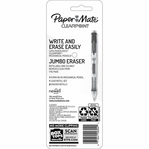 Paper Mate Clearpoint Mechanical Pencils - 0.7 mm Lead Diameter - Black Barrel - 1 Pack (PAP2164289)