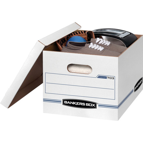 Bankers Box STOR/FILE 703 Basic-duty Storage Box - Internal Dimensions: 12" Width x 15" Depth x 10" (FEL0070308)