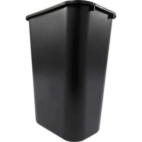 Rubbermaid Commercial 41 QT Large Deskside Wastebasket - 10.25 gal Capacity - Rectangular - Dent to (RCP295700BK)