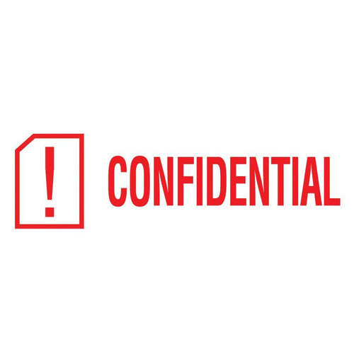COSCO Shutter Stamp - Message Stamp - "CONFIDENTIAL" - 0.50" Impression Width - 20000 Impression(s) (COS035574)