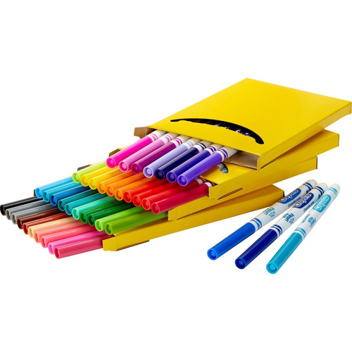 Crayola Ultra-Clean Washable Markers - Assorted - 40 / Set (CYO587861)