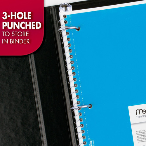 Mead Wide Ruled 1-Subject Notebooks - 70 Sheets - Spiral - Wide Ruled - 8" x 10 1/2" - White Paper (MEA05510BD)