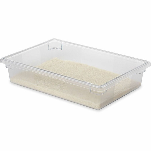 Rubbermaid Commercial 8.5-Gallon Food/Tote Box - Transporting, Storing - Dishwasher Safe - Clear - (RCP3308CLE)