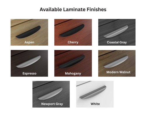 Classic Laminate L-Shaped Curved Reception Desk with Optional Drawers (MOSSUITEPL29)