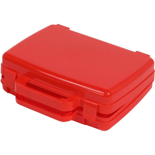 Deflecto Antimicrobial Storage Case Red - External Dimensions: 8.6" Width x 10.2" Depth x 2.7" - - (DEF39506RED)