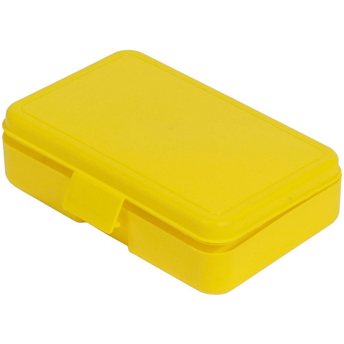 Deflecto Antimicrobial Pencil Box Yellow - External Dimensions: 5.4" Width x 8" Depth x 2" Height - (DEF39504YEL)