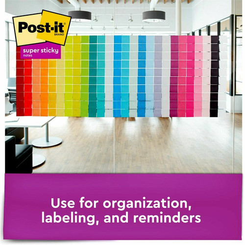 Post-it Super Sticky Notes - 3" x 3" - Square - 70 Sheets per Pad - Summer Joy - Recyclable, - (MMM65424SSJOYCP)