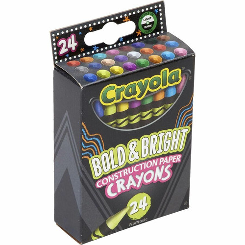 Crayola Construction Paper Crayons - Art, Paper, Cardboard - 1 Pack - Assorted (CYO523463)