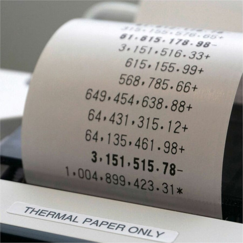 Sharp 12 Digit Thermal Printing Calculator - Thermal - 8 lps - LCD - White - 1 Each (SHRELT3301)