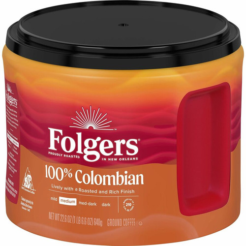 Folgers Ground 100% Colombian Coffee - Medium - 22.6 oz - 1 Each (FOL30445)