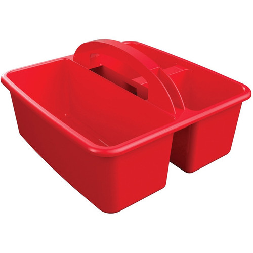Deflecto Antimicrobial Kids Storage Caddy - 3 Compartment(s) - 5.3" Height x 9.4" Width x 9.3" - - (DEF39505RED)