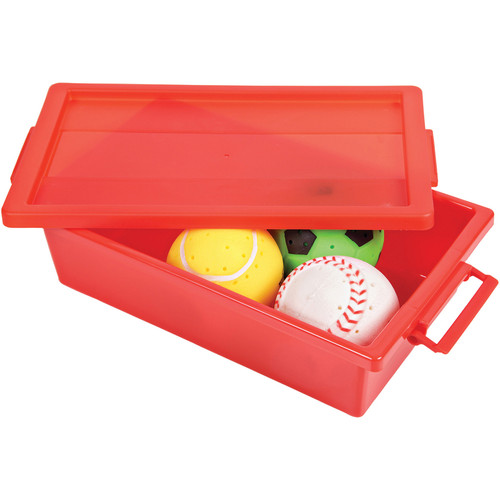 Deflecto Little Artist Antimicrobial Storage Tote - 3.1" Height x 11.9" Width x 6.8" Depth - Mold - (DEF39513RED)