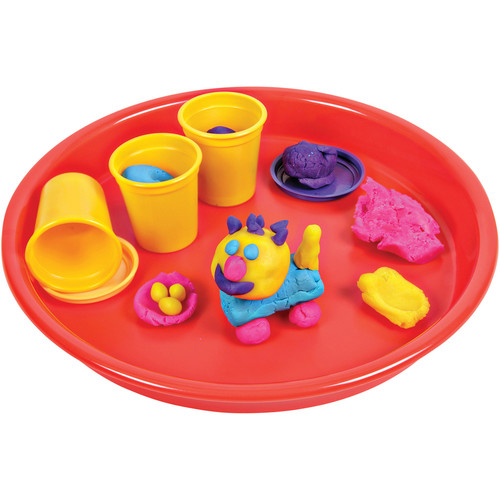 Deflecto Kids Antimicrobial Round Craft Tray - Accessories, Art, Craft - 1.61"Height x 13.07"Width (DEF39514RED)