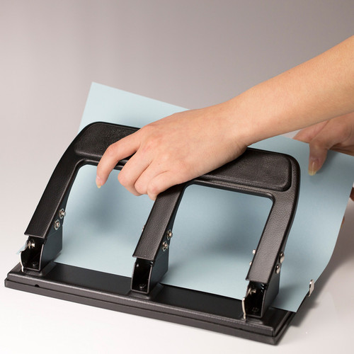 Officemate Heavy-duty 3-hole Punch with Padded Handle - 3 Punch Head(s) - 40 Sheet of 20lb Paper - (OIC90089)