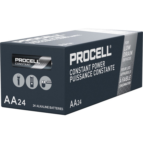 Duracell Procell Alkaline AA Battery - For Multipurpose - AA - 2100 mAh - 1.5 V DC - 24 / Box (DURPC1500BKD)
