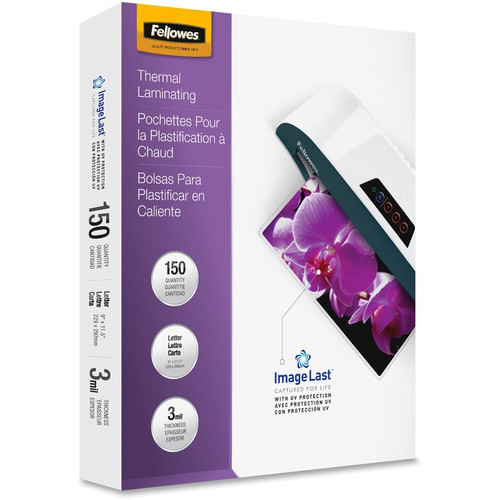 Fellowes ImageLast Jam-Free Premium Thermal Laminating Pouches - Sheet Size Supported: Letter - 9" (FEL5200509)