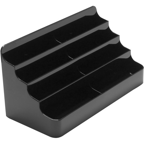 Deflecto Sustainable Office Business Card Holder - 3.9" x 7.9" x 3.6" x - Plastic - 1 Each - Black (DEF90804)