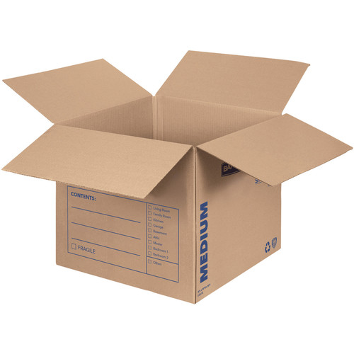 Fellowes SmoothMove Basic Medium Moving Boxes - Internal Dimensions: 18" Width x 18" Depth x 16" - (FEL7713901)