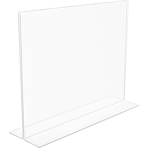 Deflecto Anti-Glare Double-sided Sign Holder - Landscape - 8.7" x 11.1" x 3.3" x - Acrylic - 1 Each (DEF879301)