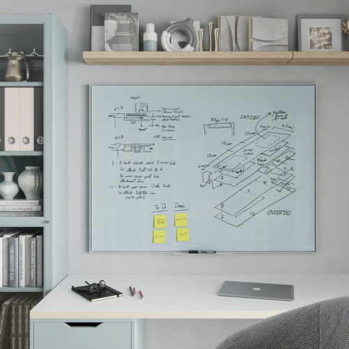 U Brands Frosted Glass Dry Erase Board - 35" (2.9 ft) Width x 47" (3.9 ft) Height - Frosted White - (UBR2826U0001)