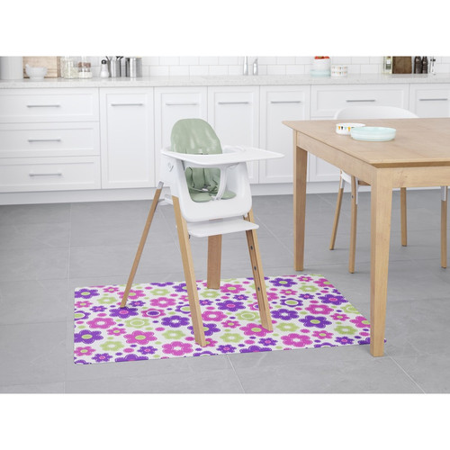 Deflecto FashionMat Lazy Daisies Chair Mat - Home, Office, Classroom, Hard Floor, Pile Carpet, Dorm (DEFCM3540LD)