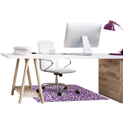 Deflecto FashionMat Purple Rain Chair Mat - Home, Office, Classroom, Hard Floor, Pile Carpet, Dorm (DEFCM3540PR)