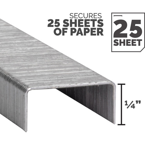 Fellowes ¼" Full Strip of Staples 5000pk - 1/4" - for Paper - Silver1 Each (FEL5010801)
