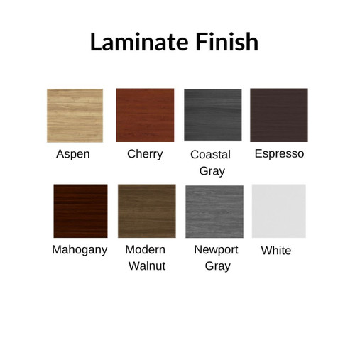 Classic Laminate Bow Front U-Shaped Desk, Curved (MOSSUITEPL56)