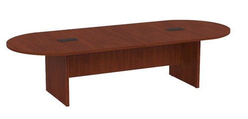 Oval Racetrack Shaped Conference Table - Panel Base