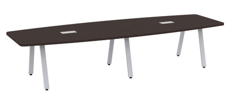 Boat Shaped Conference Table - VA-Leg Metal Base