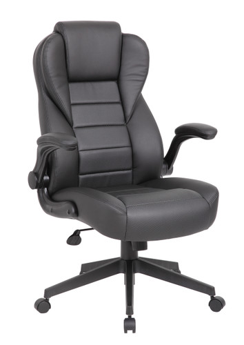 MOSXSL17103BLK, XSL17103BLK,Elond Series Flip up Arm, LeatherPlus, Ergonomic Executive Chair