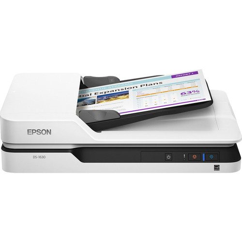 Epson WorkForce DS-1630 Flatbed Scanner - 1200 dpi Optical - 30-bit Color - 8-bit Grayscale - 25 - (EPSB11B239201)
