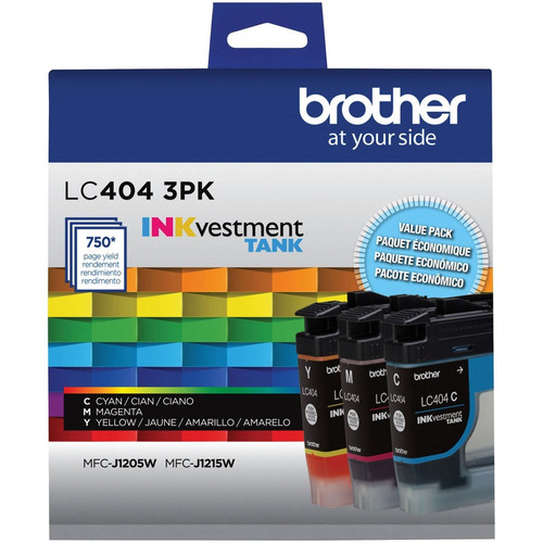 Brother INKvestment LC4043PK Original Standard Yield Inkjet Ink Cartridge - Cyan, Magenta, Yellow - (BRTLC4043PKS)