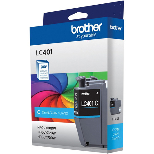 Brother LC401CS Original Standard Yield Inkjet Ink Cartridge - Single Pack - Cyan - 1 Pack - 200 (BRTLC401CS)
