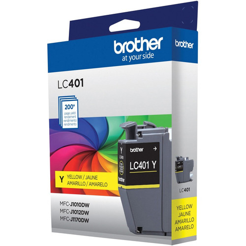 Brother LC401YS Original Standard Yield Inkjet Ink Cartridge - Single Pack - Yellow - 1 Pack - 200 (BRTLC401YS)