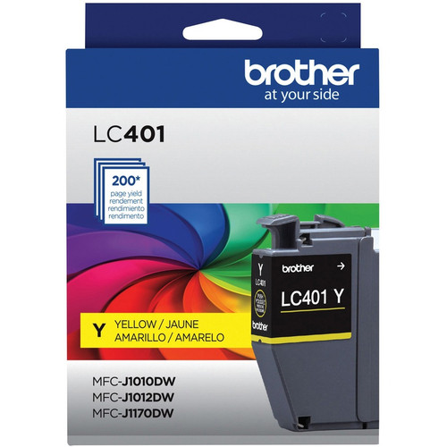 Brother LC401YS Original Standard Yield Inkjet Ink Cartridge - Single Pack - Yellow - 1 Pack - 200 (BRTLC401YS)