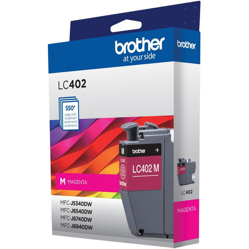 Brother LC402MS Original Inkjet Ink Cartridge - Magenta Pack - 550 Pages (BRTLC402MS)