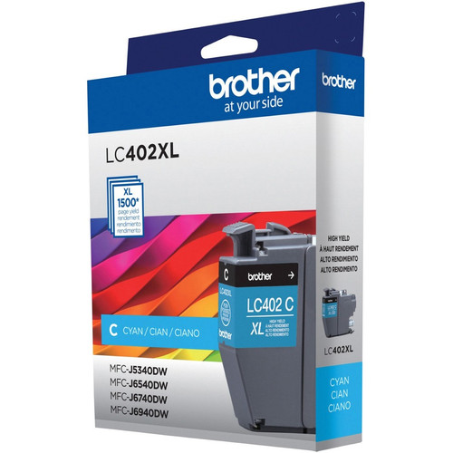 Brother LC402XLCS Original High Yield Inkjet Ink Cartridge - Cyan Pack - 1500 Pages (BRTLC402XLCS)