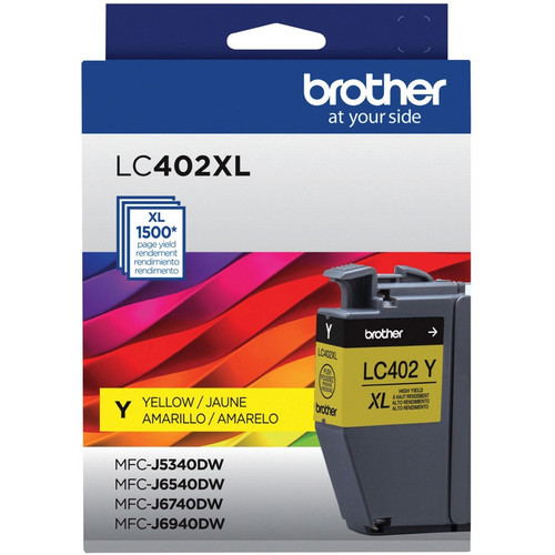 Brother LC402XL Original High (XL) Yield Inkjet Ink Cartridge - Yellow Pack - 1500 Pages (BRTLC402XLYS)