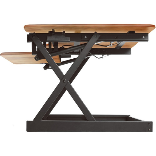 Rocelco DADRT- 46 Sit Stand Desk Riser - Desktop - Teak (RCLRDADRT46)
