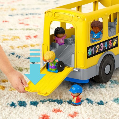 Fisher-Price Little People Toddler Learning Toy, Big Yellow School Bus Musical Push Toy - 1-5 Year (FIPGLT75)