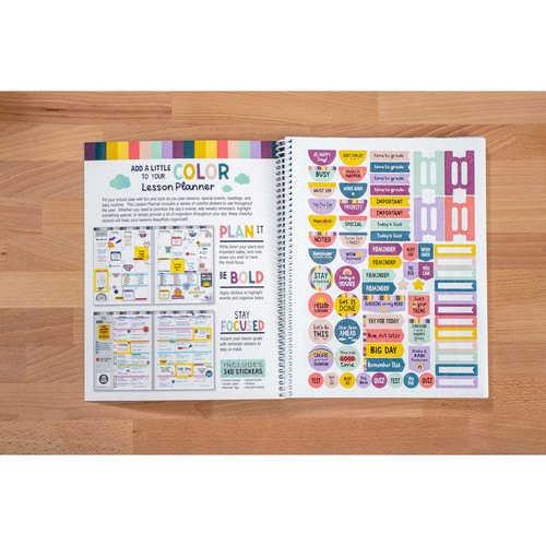 Teacher Created Resources Oh Happy Day Lesson Planner - Monthly - 40 Week - 1 Week Double Page - - (TCR8321)