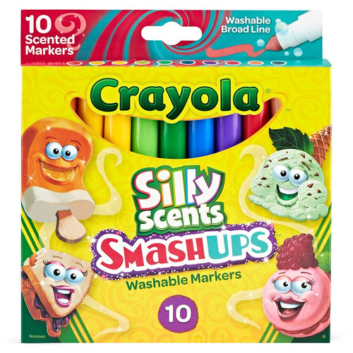 Crayola Silly Scents Slim Scented Washable Markers - Broad Marker Point - 1 Pack (CYO588274)