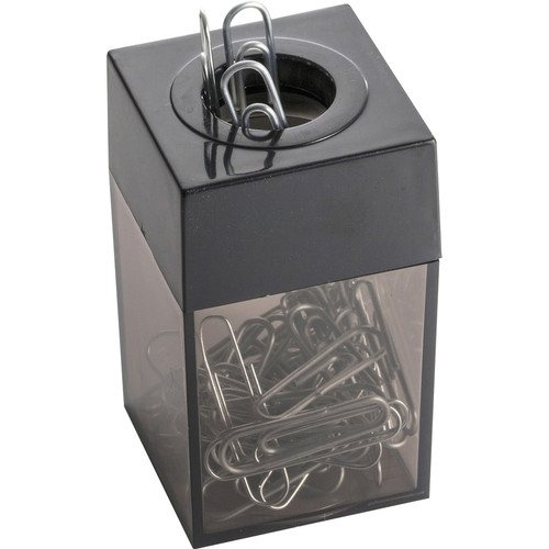 Officemate Magnetic Top Paper Clip Dispenser - 1 Each - Smoke (OIC93690)
