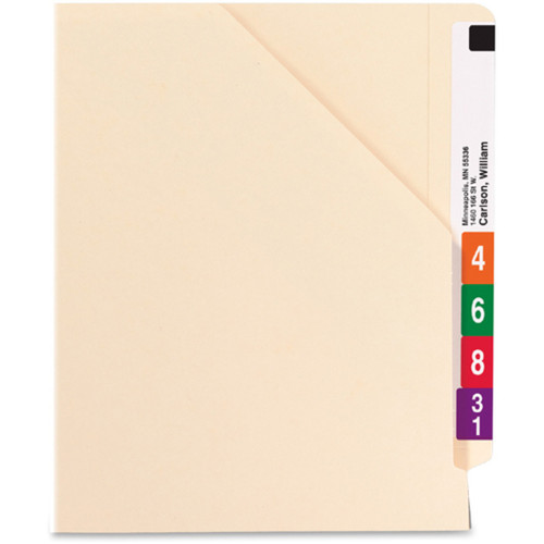 Smead Straight Tab Cut Letter Recycled File Jacket - 8 1/2" x 11" - Manila - 10% Recycled - 100 / (SMD75700)