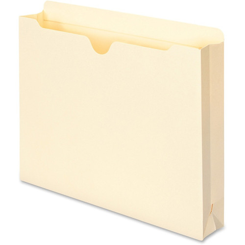 Smead Straight Tab Cut Letter Recycled File Jacket - 8 1/2" x 11" - 2" Expansion - Manila - 10% - / (SMD75560)