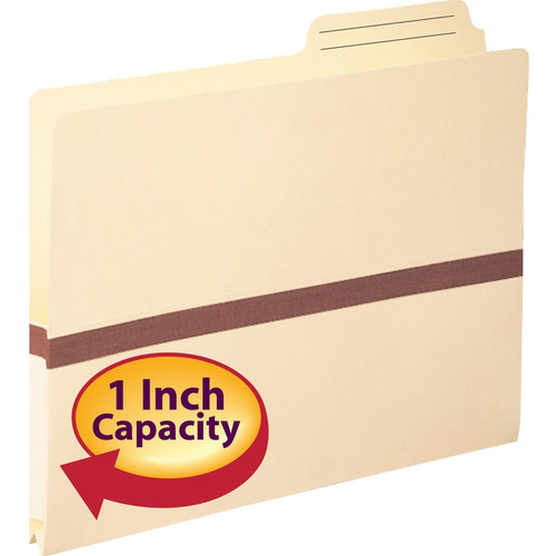 Smead Manila File Pockets with 2/5-Cut Tab - Letter - 8 1/2" x 11" Sheet Size - 1" Expansion - 2/5 (SMD75487)