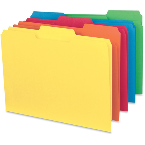 Smead 1/3 Tab Cut Letter Recycled Interior File Folder - 8 1/2" x 11" - 3/4" Expansion - Top Tab - (SMD10229)