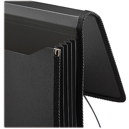 Smead Letter File Wallet - 8 1/2" x 11" - 5 1/4" Expansion - Front Pocket(s) - Plastic - Black - 1 (SMD71500)